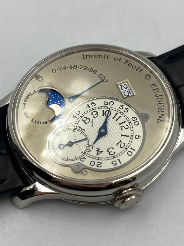 F.P.Journe Octa Lune Platinum 38mm Brass Movement Unique Patina Dial Box+Extract from the archives